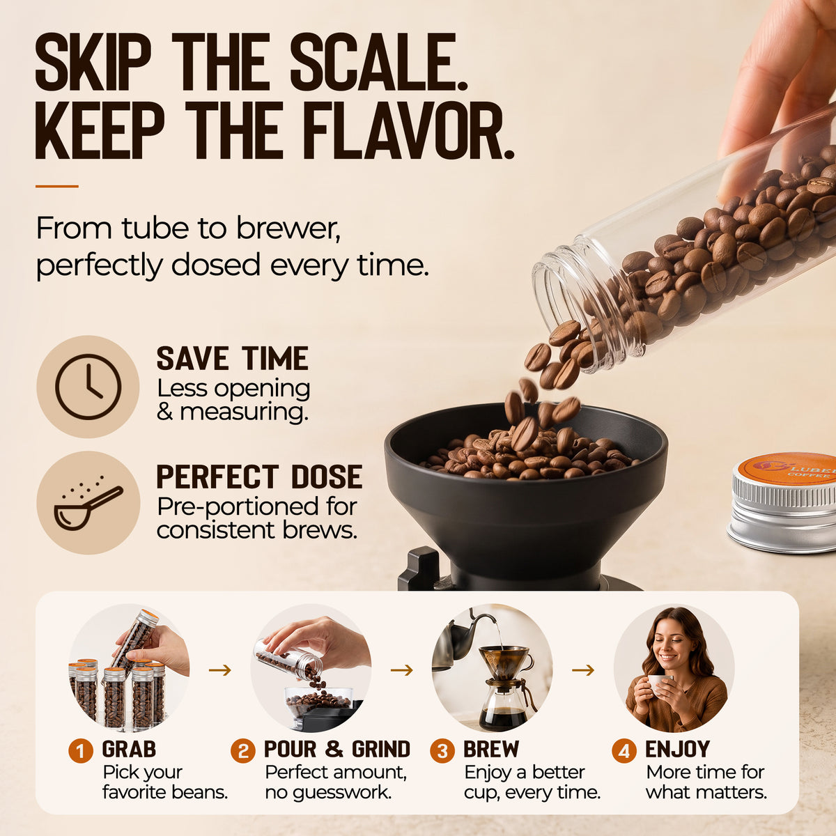 Single Dose Coffee Bean Storage Rack